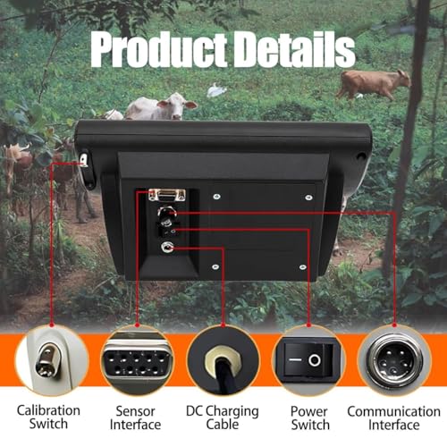 Balance de cellule de charge kit bétail 1000kg avec boîte jonction fil - 5