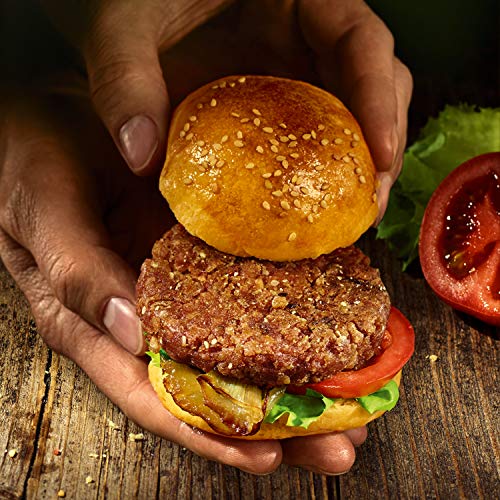 biozentrale Veggie Burger Klassik | 170 g, circa 4 Burger| vegane Fleisch-Alternative aus Erbsenprotein | hoher Proteingehalt | ohne Soja | zum Braten und Grillen (Packung mit 2) – Bild 5
