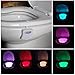 Toilette WC Nachtlicht Led Lampe WC-Beleuchtung Batteriebetriebene Badezimmer Motion Sensor Beleuchtung Toilettenlicht Badezimmer Licht Batterie 8 Farben Wechselnde
