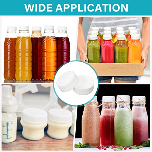50 Pcs Plastic Bottle Caps 38 Mm For Empty Juice Bottles, Tamper Seal Lids Container Lids Bottle Caps For Crafts Diy, 4, 8,12, 16, And 32 Oz Container (White,50 Pieces) #TOP5
