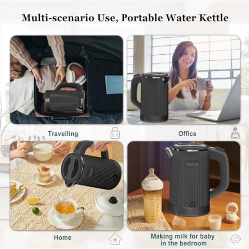 Tetera eléctrica portátil 0.8L acero inoxidable 600W miniatura 5