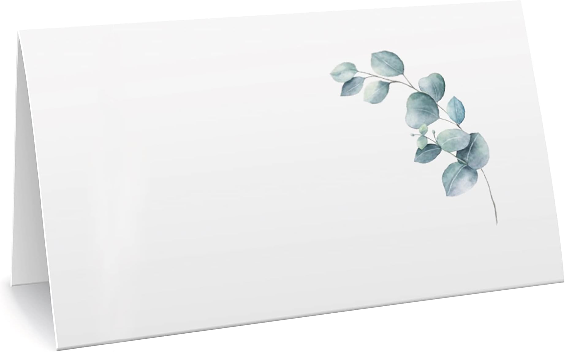 CLEVER SIGNSPlace Cards for Wedding or Party, Seating Place Cards for Tables, Scored for Easy Folding, Flower Design 100 Pack, 2 x 3.5 Inches