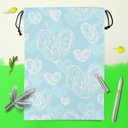 Image of ArtzFolio Romantic Doodle | Reusable Sack Bag | Bag for Gym, Storage, Vegetable & Travel