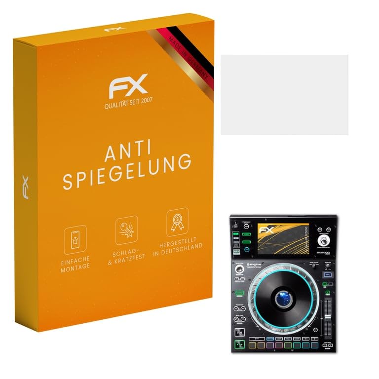 atFoliX Película Protectora compatible con Denon DJ SC5000 Lámina Protectora de Pantalla, antirreflejos y amortiguadores FX Protector Película (3X)