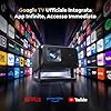 Proiettore 4K【Google TV/Compatibile con Netflix】Videoproiettore Auto Focus e 6D Keystone Projector a Focale Corta Proiettore Portatile WiFi Bluetooth Proiettori Rotabile Home Cinema per Casa e Esterno