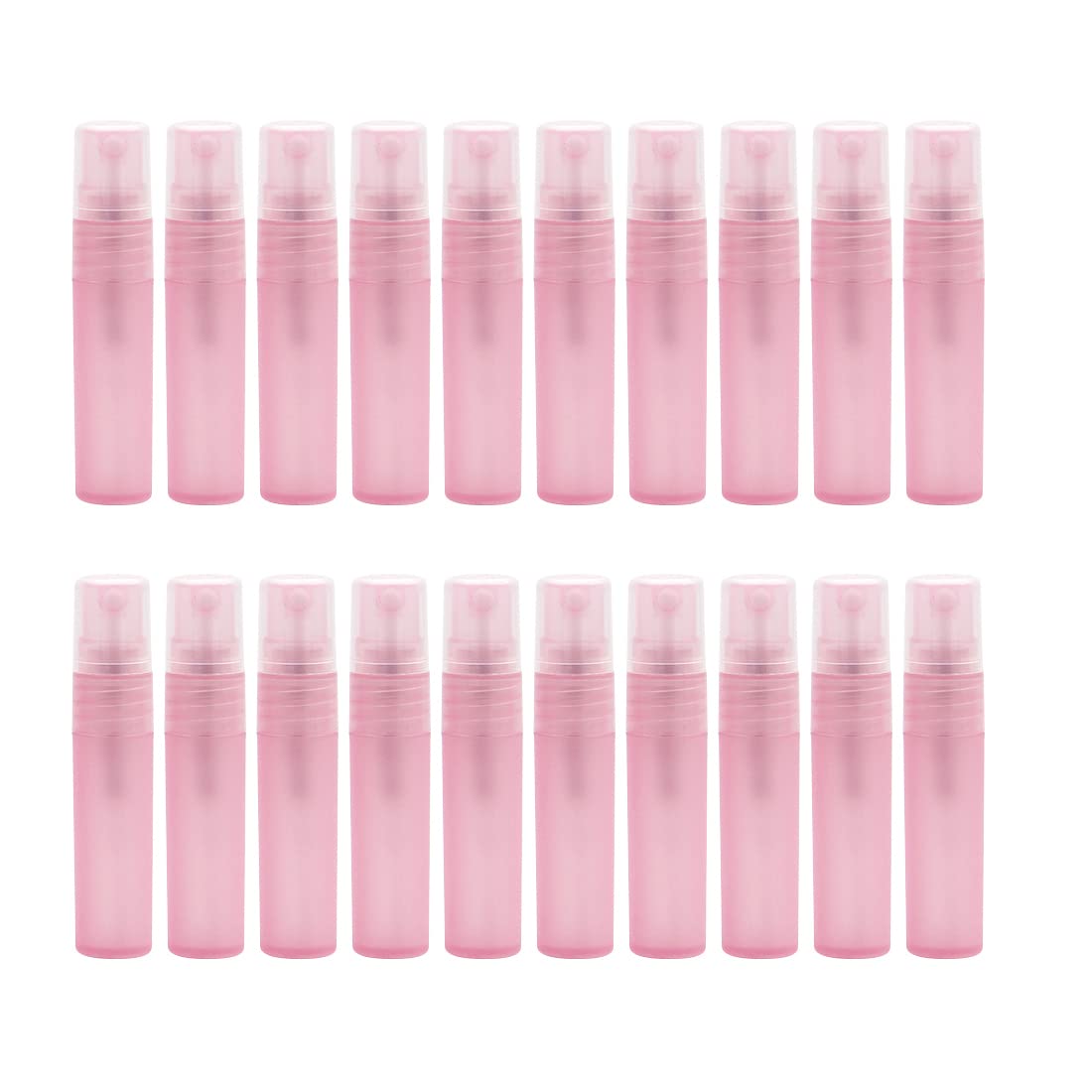 SKYPRO 20PCS Mini Refillable Plastic Spray Bottle Portable Cute Perfume Mouthwash Atomizer for Cleaning, Travel, Essential Oils, Perfume (5ML Pink)