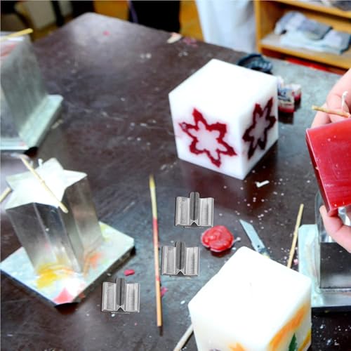 Bases metálicas para mechas de vela, 400 piezas miniatura 3