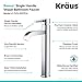 KRAUS Ramus Single Handle Vessel Sink Bathroom Faucet in Chrome, FVS-1007CH
