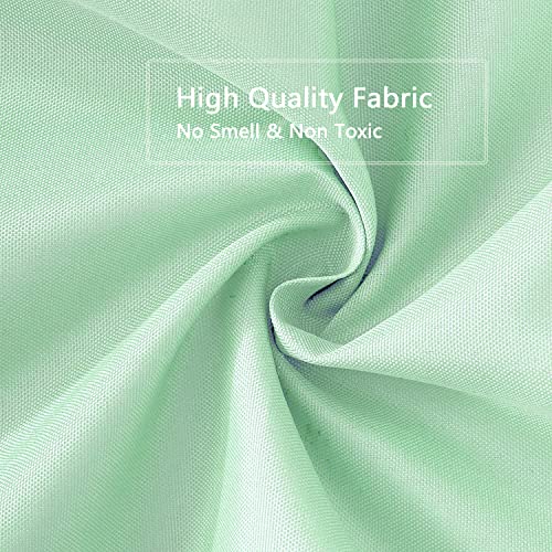 Image of LLSCL Apple Green Fabric Shower Curtain Liner with Magnets, Waterproof Hotel Quality, 72 x 72 Machine Washable