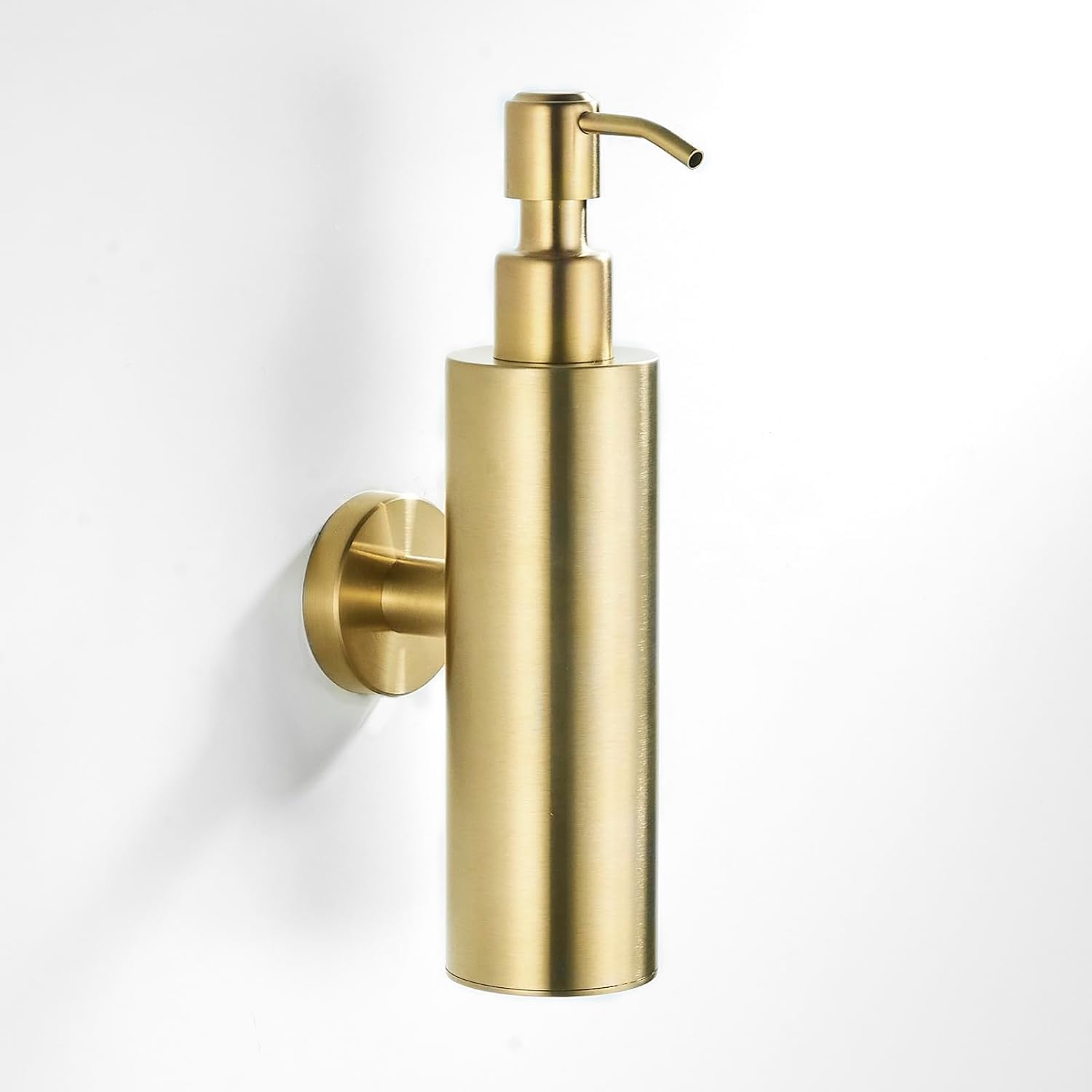 Seifenspender Wandmontage gebürstetes Gold - Edelstahl Shampoo Spender & Duschgelspender für Badezimmer, Dusche, Küche - nachfüllbarer Conditioner Spender für Hotel, Restaurant