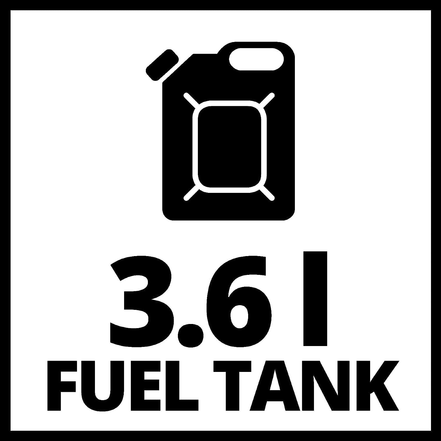 Einhell GE-PW 46 Motopompa (motore benzina 4 tempi, 4600 W - 6,3 HP, portata max 23000 L/h, prevalenza 26 m, altezza aspirazione max 6,5m, serbatoio benzina 3,6 l, dispositivo arresto mancanza olio)
