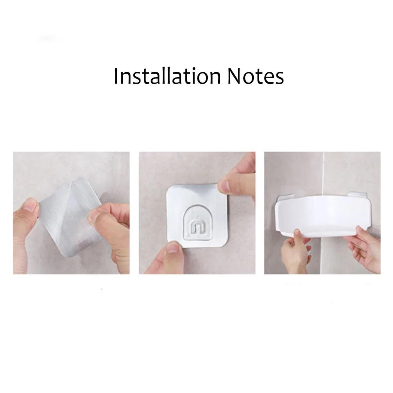 Scaffale angolare per bagno, senza punzonatura, potente mensola da parete per lavaggio cucina, condimenti, colore: bianco