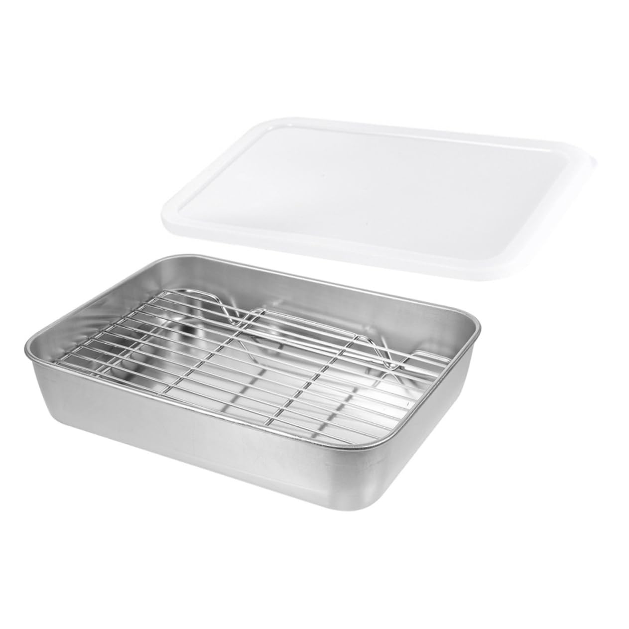 BESPORTBLE Oven Trays for Baking Stainless Steel Baking Pan for Oven Cooking Easy to Clean Smooth Plate Bottom