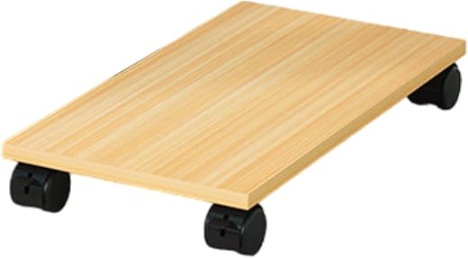 ILSMYSUTRA® Desktop CPU Wooden Rolling Stand PC Holder Cart for Under Desk Gaming School Wood