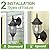 EMART Outdoor Porch Light LED Exterior Wall Light Fixtures, Special Handling Anti-Corrosion Plastic Material, Waterproof Security Lamp for Wall, Garage, Front Porch - 2 Pac