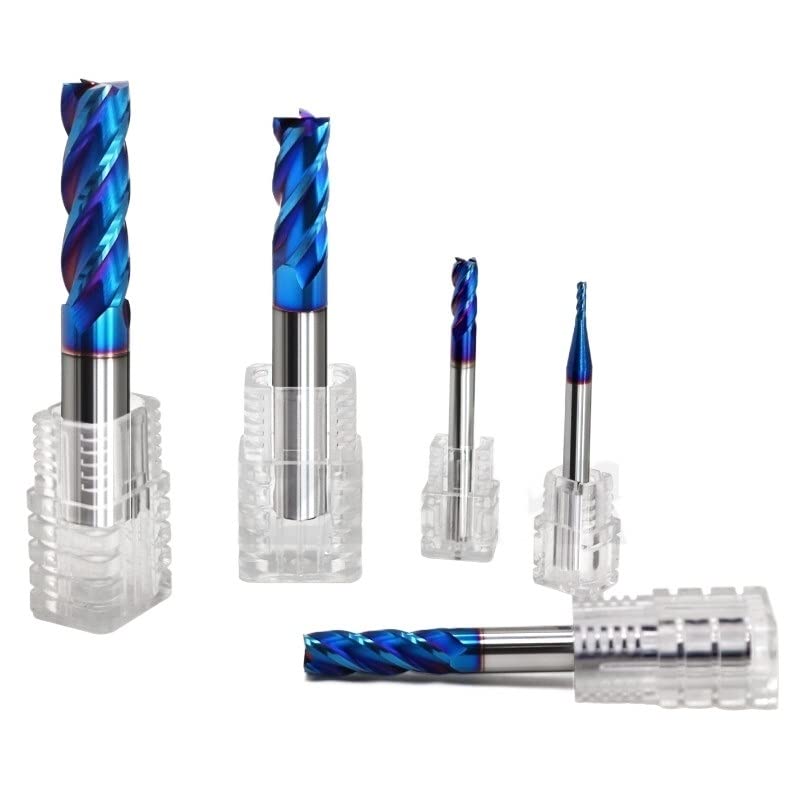 Module de frappeur Revêtement en alliage Tungsten Steel Tool CNC Maching HRC70 Top Milling Kit Machine Machine-outils(8.0x150L)
