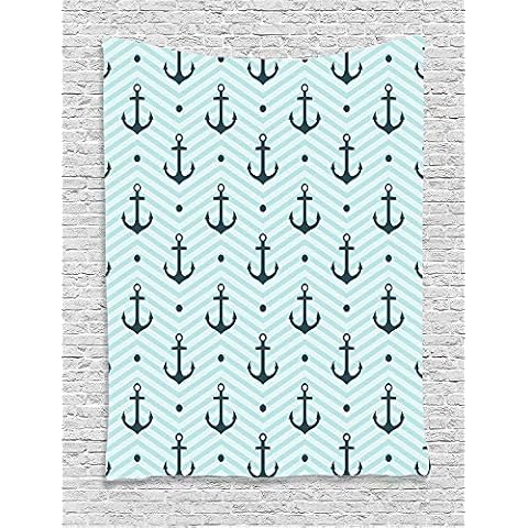 Ambesonne Anchor Tapestry Wall Hanging, Green Cover