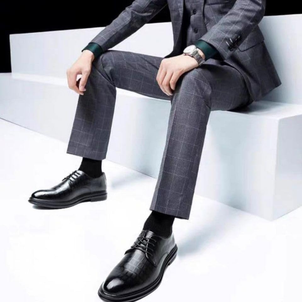 Men's Patent Leather Lace Up Dress Shoes Fashion Comfort Luxury Oxford Shoes Wedding Business Work Office Outdoor Party Casual Shoes Formal Tuxedo Shoes(7)3