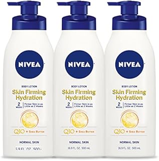 NIVEA Skin Firming Body Lotion with Q10 and Shea Butter, Skin Firming Lotion, Moisturizing Shea Butter Lotion, 16.9 Fl Oz Pump Bottle