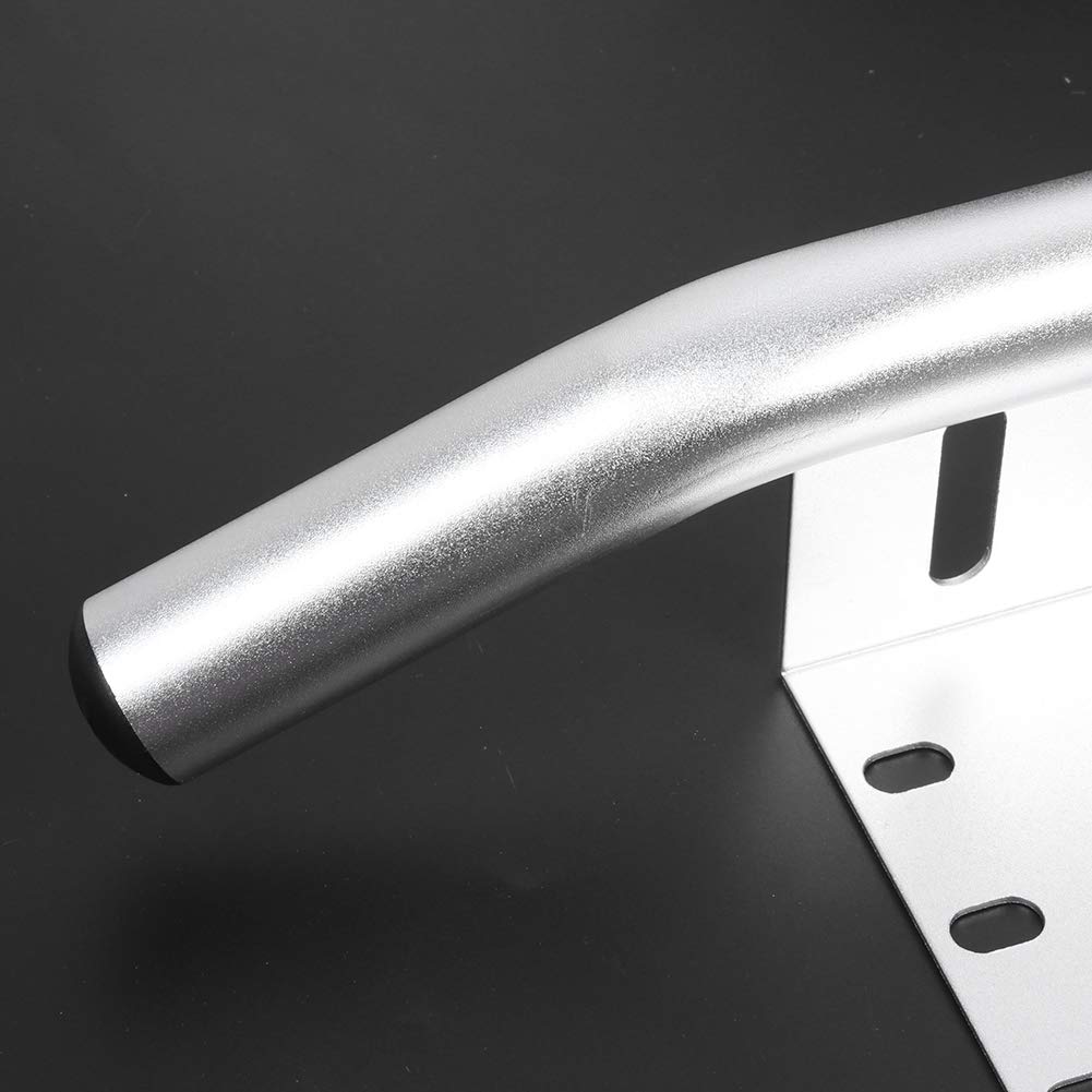 Uchwyt Tablicy Rejestracyjnej Przedniego Zderzaka ze Stopu Aluminium Bull Bar do SUV-ów i Ciężarówek Łatwa Instalacja 1 Jednostka (SILVER)