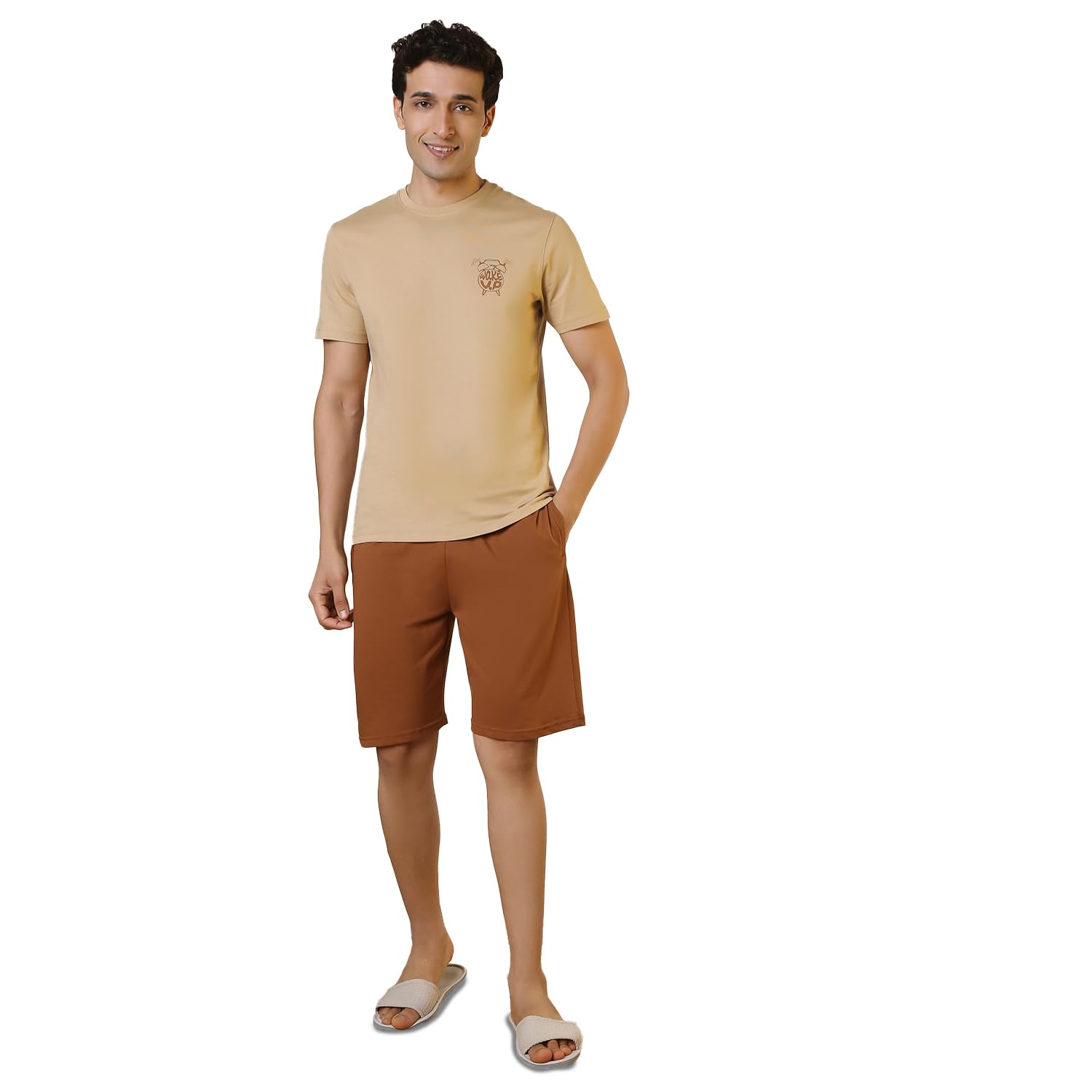 Men Half Sleeve Regular Fit Solid Pattern Pure Cotton Round Neck Garment Kit (Size: 2XL)-AHQB00032-X3 Multi-Colour