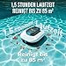 STARRYBOT Kabelloser Poolroboter mit Zwei hocheffizienten Motoren, 15 Kpa Starke Saugleistung, Selbstparkfunktion, Smart-LED-Anzeige, Poolsauger für Flachboden-Pools bis zu 84 m² (Weiß)