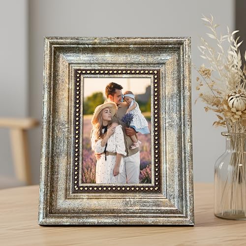 Image of Art Street Elegant Table Rectangular Photo Frame for Tabletop With Back Stand,4x6 Inch Photo,Decorative Frames Perfect for Home Decor,Unique Gift Idea,Durable,Birthday,Wedding,Return Gift(Rust Gold)
