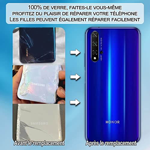 Vitre arrière Honor 20 bleu couvercle batterie de remplacement et outils