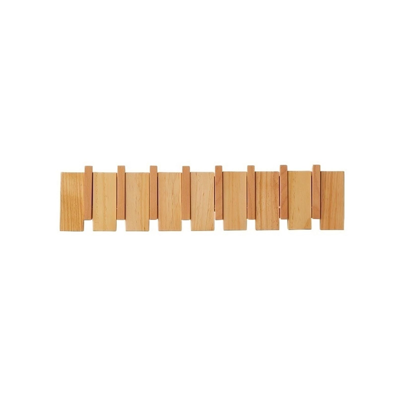 Pafooa B Hooks Wooden Hook Clothes Wall Hanging Hanger, Home Entrance Edroom Mounted Rack(,L)