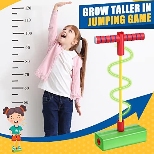 Image of Lewtemi 4 Pcs Pogo Stick for Kids, Foam Pogo Jumper, Fun and Safe Toy Gifts | Safe Jumping for Boys Girls, Pogo Sticks for Teens Adults, squeaky Sounds Each Hop, Outdoor Indoor Toys Gift for Christmas