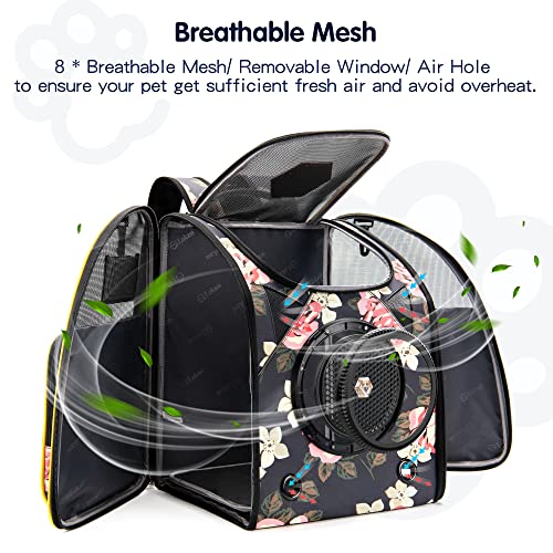 Cat-Backpack-Carrier-Airline-Approved-Carrier-Backpack-for-Small-Dog-Carrier-with-Ventilated-Design-Collapsible-and-Waterproof-Pet-Carrier-Backpack-with-Washable-Pad-for-TravelOutdoor-Floral - Cucciolini Doodles   Cat-Backpack-Carrier-Airline-Approved-Carrier-Backpack-for-Small-Dog-Carrier-with-Ventilated-Design-Collapsible-and-Waterproof-Pet-Carrier-Backpack-with-Washable-Pad-for-TravelOutdoor-Floral
