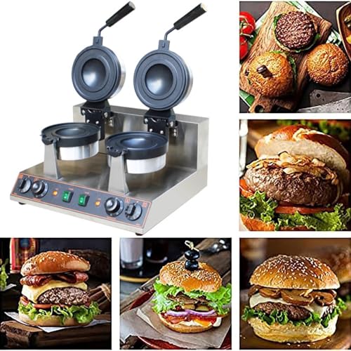 1300W Non Stick Electric Panini Press Burger Machine,Ice Cream Stuffed Burger Machine,Double-sided Heating,for Home Kitchen Use Breakfast Snack
