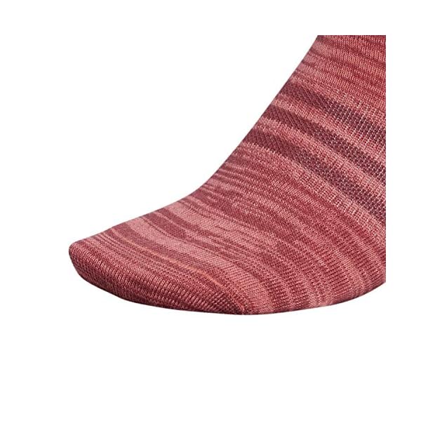 adidas Women's Superlite 6-Pack No Show, Semi Flash Red-Legacy Red Space Dye/Legacy Red White-Clear Onix Space, Medium