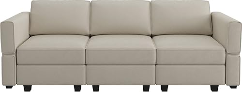 Miniatura 113 de Belffin Sofá modular Módulo medio con almacenamiento Accent Silla sin brazos para sofá modular seccional terciopelo gris Gris,Negro -,Azul,Verde