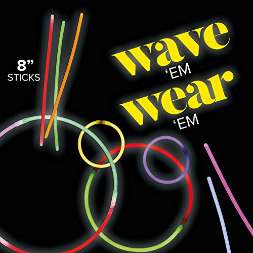 DRAGON TOO 100 Glow Sticks and Connectors Party Supplies Pack – 8 Inch Bright Glow Sticks – Fun for Kids and Adults - Image 6