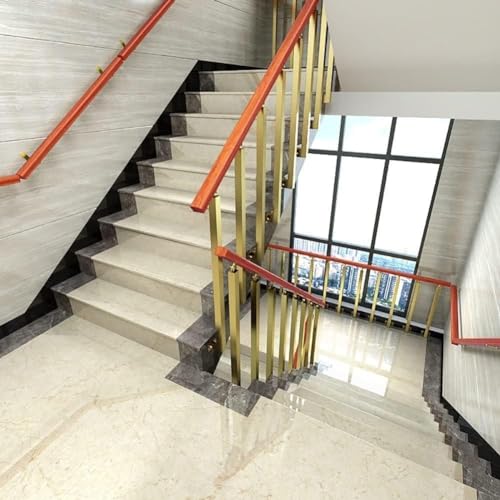 Colonne de support de clôture dorée 85cm pour sécuriser un escalier