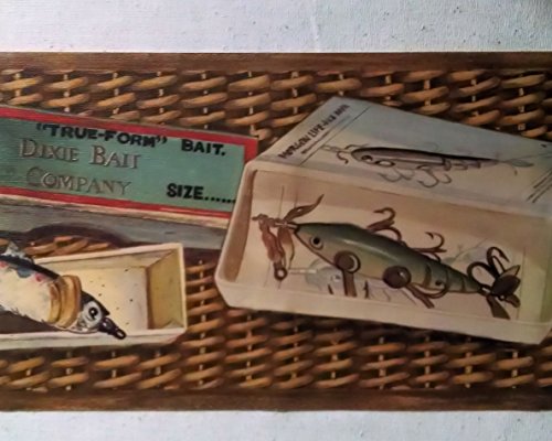 Fishing Lure Fisherman Wallpaper Border - Brown - 83062230 #TOP2