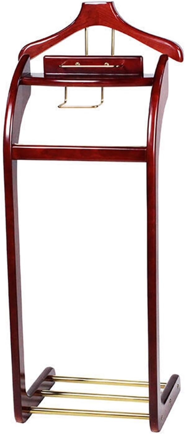 Suit Valet Rack Stand Organizer with Pants Rail Hook and Shoe Rack Suit Valet Stand Clothes Rack Good for Bothroom Living Room,