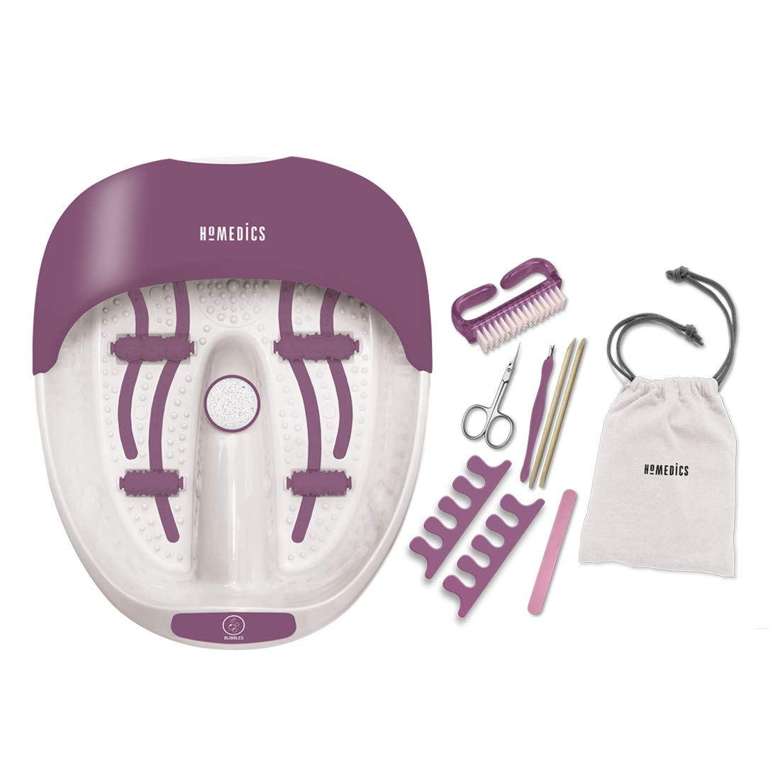 Homedics Kit de Luxe Spa, hydromasseur pieds, rouleaux massage