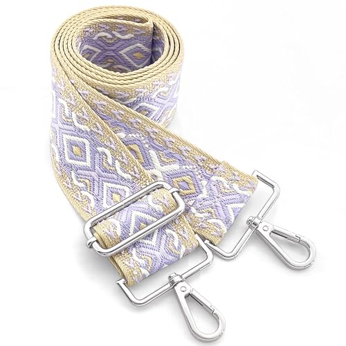 Image of Silvery Purse Straps Replacement Crossbody - Guitar Strap for Purse Crossbody