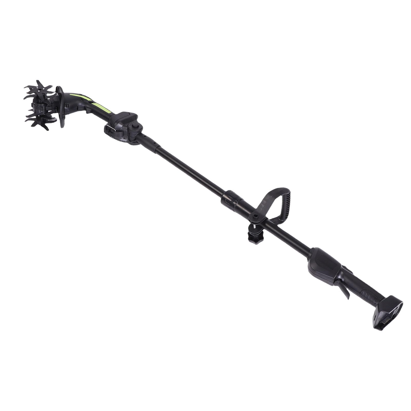 Jeffergarden Cultivador de Jardín Eléctrico Inalámbrico, Cultivador de Jardín de Mano de 1,2 Kg con Ergonómico Desmontable, Cuchillas de Acero Al Manganeso de 4 Pulgadas de 235 RPM para Aflojar el