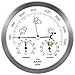 Stazione meteorologica analogica in Acciaio Inox - con barometro, termometro e igrometro - da Interni ed Esterni