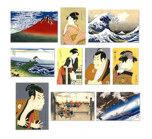 浮世絵 春画　ポストカードセット 10枚セット Amazon | 【日本文化アート】浮世絵ポストカード 10柄30枚セット（10柄