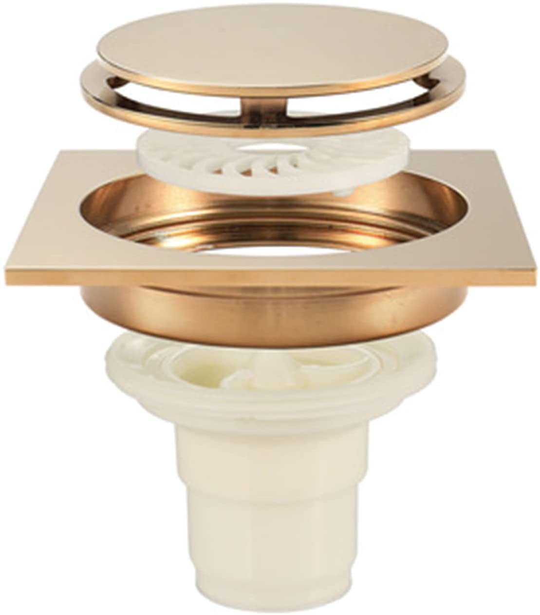Grille à motif amovible pour siphon de sol de douche en laiton