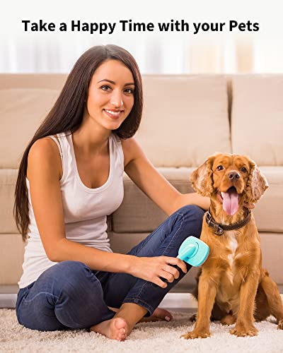 Glendan Dog Brush & Cat Brush- Slicker Pet Grooming Brush- Shedding Grooming Tools(Blue) #TOP6