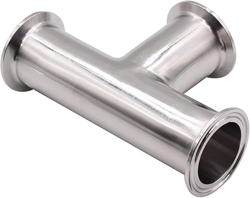 Miniatura 2 de DERNORD Paquete de 2 abrazaderas en T de 3 vías de acero inoxidable 304 accesorios sanitarios para 2 pulgadas Tri-abrazadera, tubo de 2.008 in de