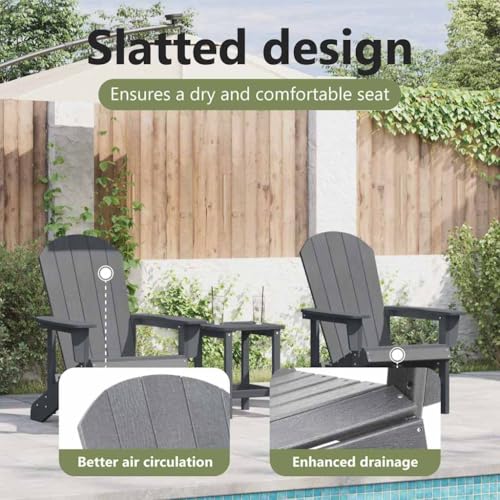 Chaise de Jardin Moderne Rectangulaire Plastique Durable Gris Clair 2pcs