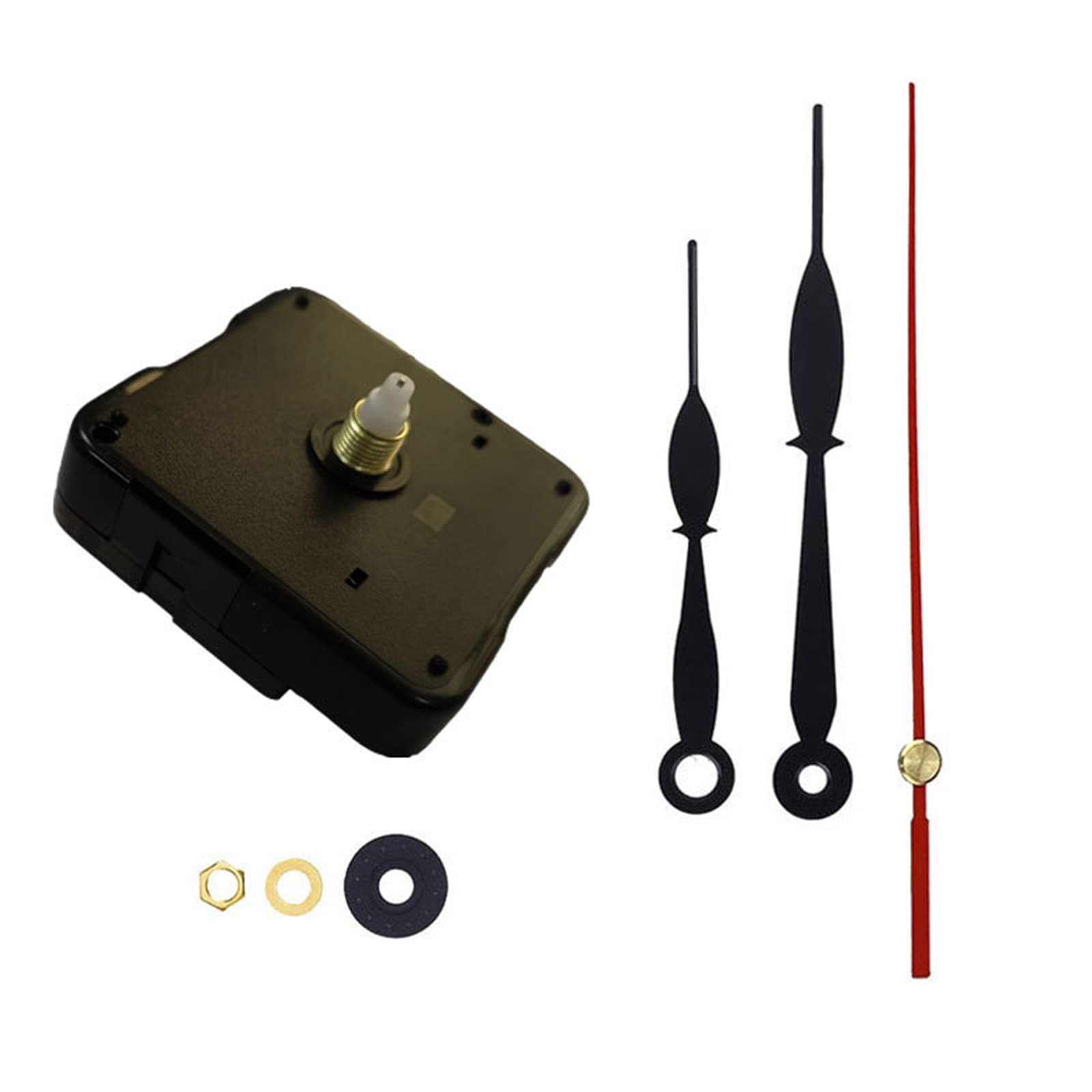 Hsioluted Torque Shaft Clock Movement with Hands Wall Clock Accessories Mechanism with Long Hands Supplies Movement Replacement Kit