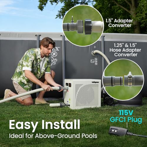 Vidapool 18,000 BTU Swimming Pool Heater 7.5 COP Electric Pool Heat Pump for Above Ground and Inground Pools Heating and Cooling Smart WiFi Control Pools Up to,6500 Gallons by Vidapool - Image 7