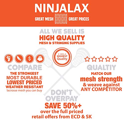image for Ninjalax - SemiHard Lacrosse Mesh - White – Benefits of SemiHard Lac